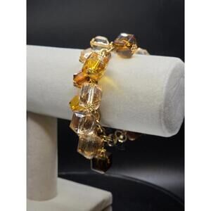 Joan Rivers Good Toned Amber Acrylic Braclet